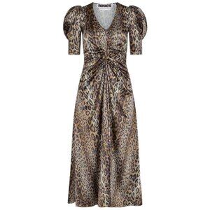 ROTATE Women's Sierina Slit Dress Size 36/US4 In Dijon Comb